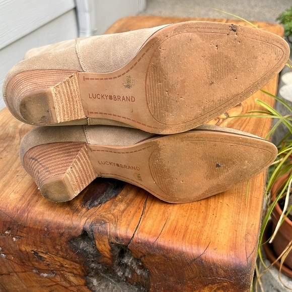 Lucky Brand Tall Fukko Boot Tan Suede 7.5 - Picture 8 of 11
